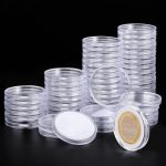 Utron 60P Clear Plastic Coin Capsules, Dollar Coin Holder, 40mm Silver Coin Storage for Collectors, Morgan Silver Dollar Coin Holders with Adjustable Gasket (17/20/25/27/30/33/38/40mm) - Image 2