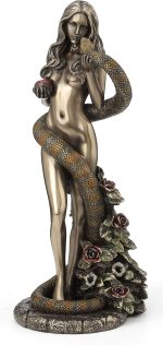 Veronese Design Original Sin by James Ryman Eve Holding Apple with Coiling Serpent Statue - Image 2