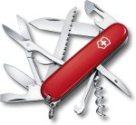 Victorinox Huntsman Swiss Army Knife, 15 Functions, Swiss Made Pocket Knife with Large Blade, Screwdriver, Scissors and Wood Saw - Red - Image 2
