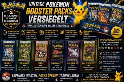 Vintage Pokémon Booster Packs versiegelt