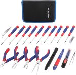 WORKPRO 33PCS Precision Repair Tool Kit, Screwdriver, Pliers Set with Pouch | Craft & Utility Knife, Precision Tweezers, Electronic Repair Applications, Portable Storage, Multi-Purpose DIY - Image 2