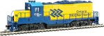 Walthers Trainline EMD GP9M-Standard DC-Ontario Northland #1600 (Yellow, Blue; Chevrons Logo) 931-456 HO Scale Model Railroad - Locomotive Model - Image 2