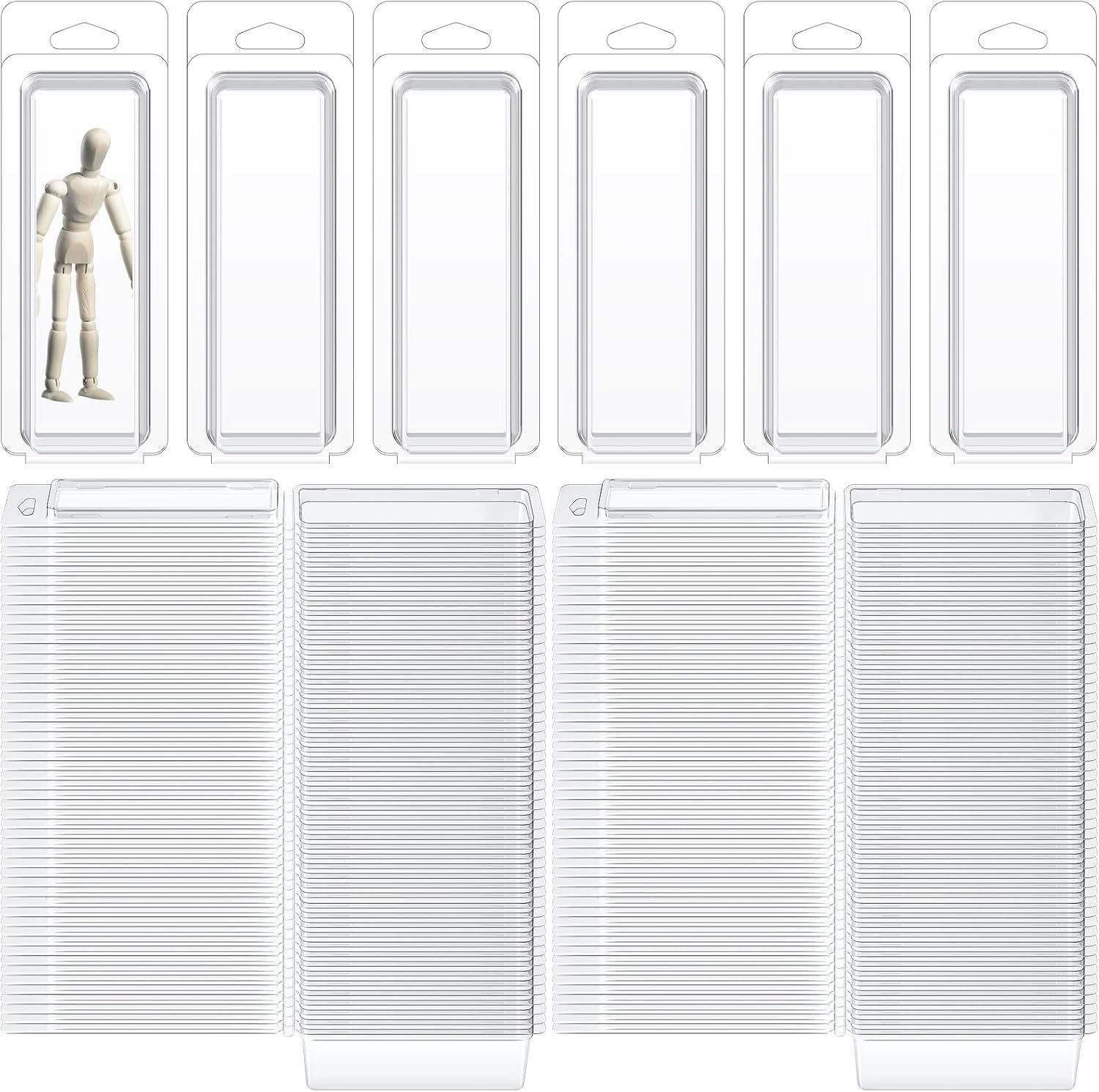 Wesiti Plastic Blister Clamshell Protective Case Action Figure Display Protective Case for Action Figure Pet Protector Prevent Scratches(100 Pcs) - Image 2