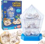 Wow in The World – 10 Real Break-Open Crystal Geodes with Display Case – Bonus Goggles & Magnifying Glass, Companion Audio Content, STEM Toy for Boys & Girls 6+ by Thames & Kosmos - Image 2
