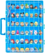 Xuerdon Clear Toy Display Case for Disney Doorables Mini Figures, Box Only | 48-Grid for MGA Miniverse, Adjustable Dividers, Double Latches, Stand or Hang for Kids, Collectors and Playrooms, Blue - Image 2
