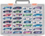 Xuerdon Toy Car Storage Case with 32 Foam Slots for Hot Wheels/for Matchbox | 1:64 Transparent Display Case for Car, Kids and Collectors, Carry or Wall Mount, Removable Foam, Box Only - Image 2
