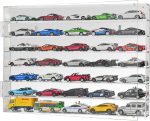 YYDS Model Car Display Case for Toy Cars, Matchbox Cars,1/64 Scale Diecast Display Case,Wall Mount,Mirrored Back,Hot 1/64 Scale Diecast Case for 35 Toy Cars - Image 2