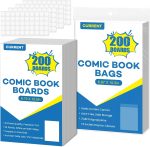 YixangDD 200 Pack Current Comic Book Bags and Boards, 6.87" x 10.5" | Clear Comic Book Sleeves, Acid-Free Thick Comic Backing Boards for Collectible Book Storage - Image 2