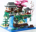 Yushinv Cherry Blossom Tree Building Set with Gift Box, Original Music Cherry Blossom Tree House(Type :Symphony), Japanese Sakura Tree House Lights Building Kit3320 Pcs, Cherry Bonsai Building Set. - Image 2