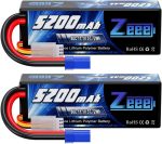 Zeee 3S Lipo Battery 5200mAh 11.1V 80C Hard Case RC Lipo with EC5 Connector for 1/5 1/8 1/10 RC Car Boat Truck Heli Airplane UAV Drone FPV Racing Models(2 Packs) - Image 2
