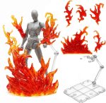iplusmile Action Figure Stand, Assembly Figure Display Holder for Doll | Fire Effects Action Figure Model Support Base Stand, Compatible with HG RG SD SHF 1/144, Red - Image 2