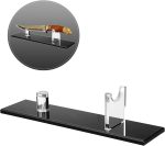 noonebutyou Knife Display Stand, Acrylic Knife Holder for Home Decor (Black Base) - Image 2