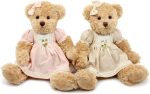 oits cute 2-Pack Teddy Bear,Cute Stuffed Animal,Couple Gift Soft Plush Toy 11inch (Vintage Dress) - Image 2