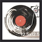 upsimples 12.5x12.5 Picture Frame, Wall Decor Photo Frames, Black 1 Pack | 12.5 x 12.5 Frame, 10x10 Frame with Mat for Gallery Wall, Family, Baby, Dog, Dorm, Christmas - Image 2